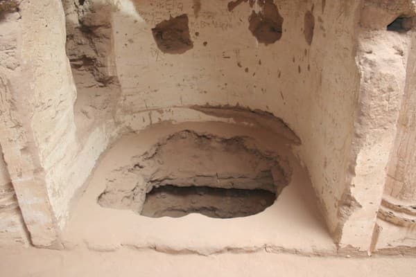 One of the wells in the church