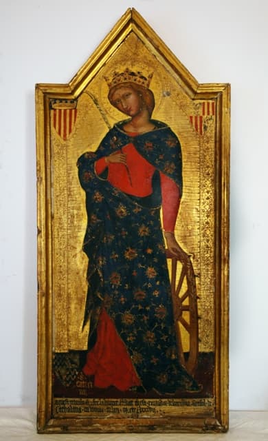 Icon of Saint Catherine painted on wood